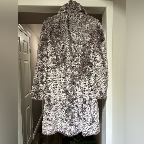 Vintage UTEX faux fur purple lilac coat Size S - Picture 3 of 6